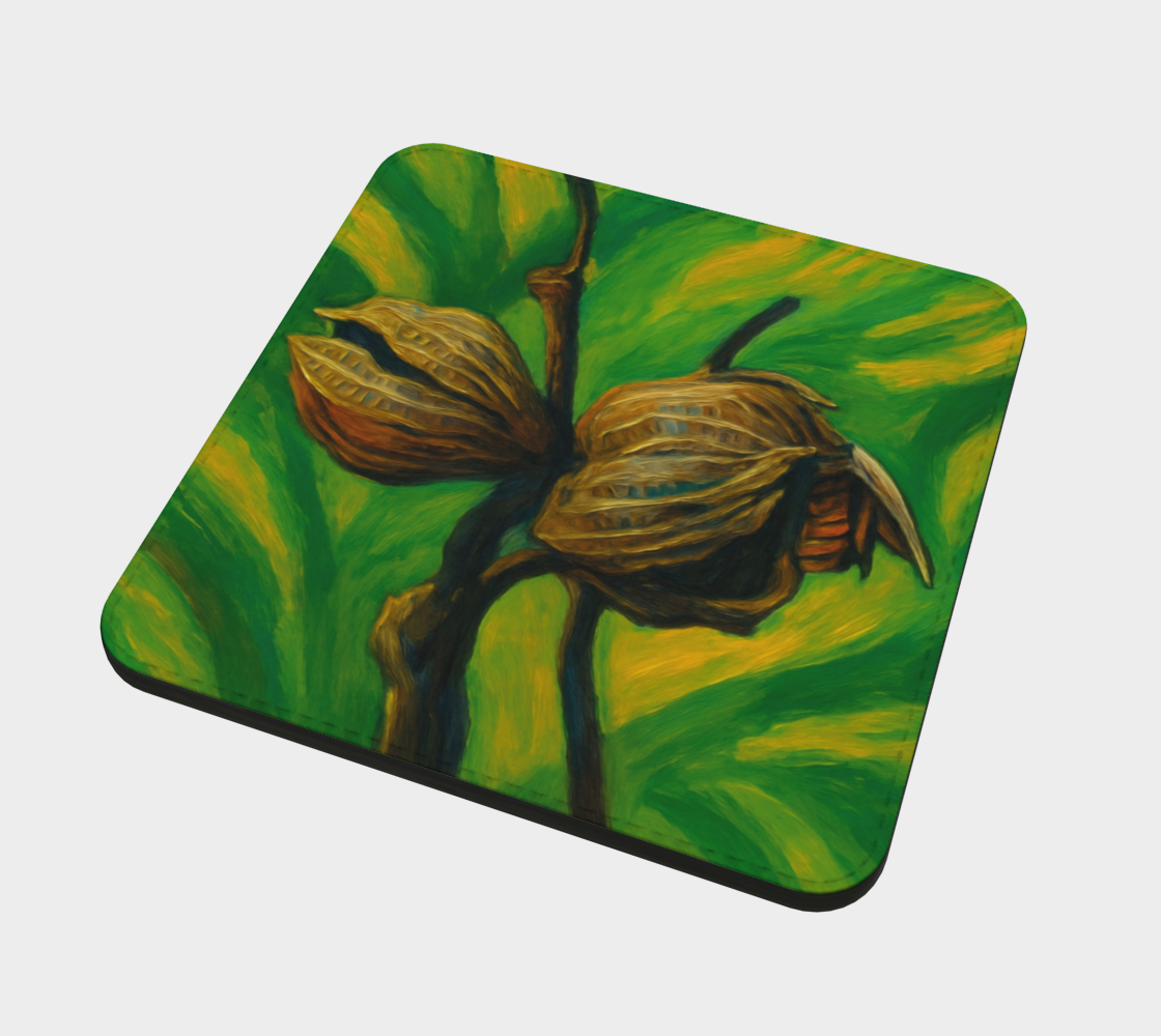 ABSTRACT SEED POD COASTER