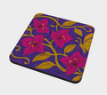 ABSTRACT HAPPY BOUGAINVILLEA COASTER