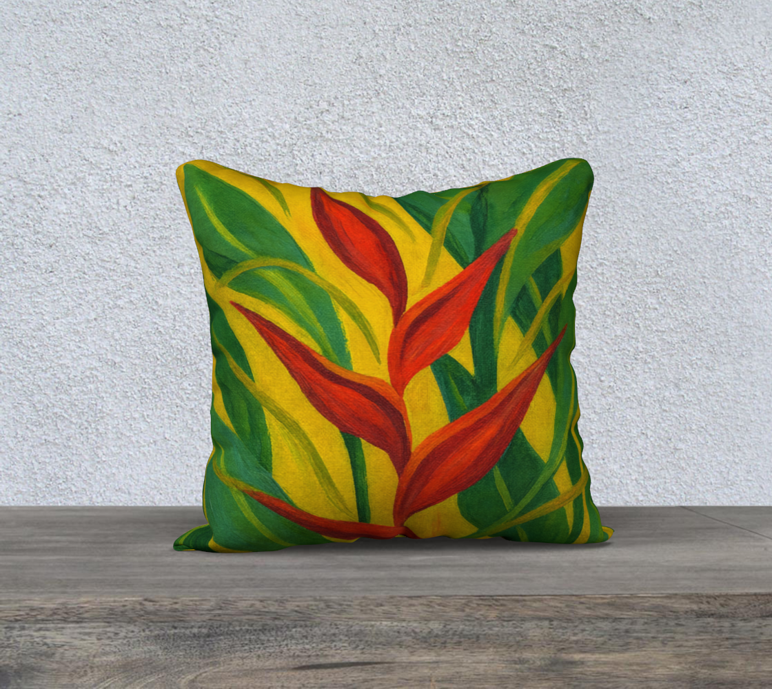 ABSTRACT HELICONIA PREMIUM ART PILLOW CASE