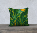 ABSTRACT SUNLIT BANANA TREES PREMIUM ART PILLOW CASE