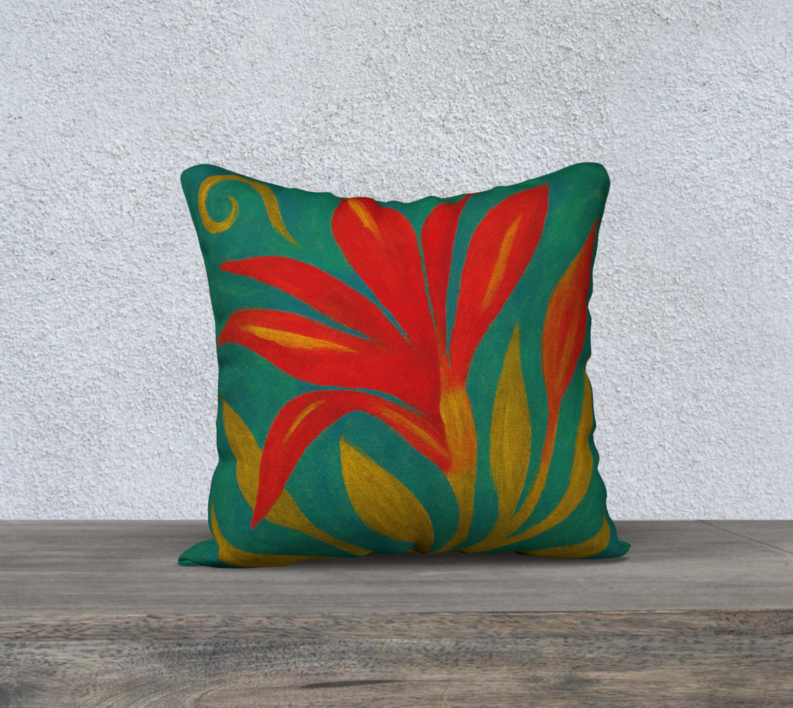 ABSTRACT BIRD OF PARADISE PREMIUM ART PILLOW CASE