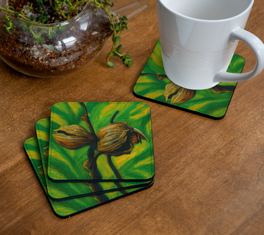 ABSTRACT SEED POD COASTER